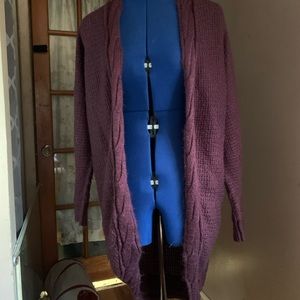 Burgundy cardigan